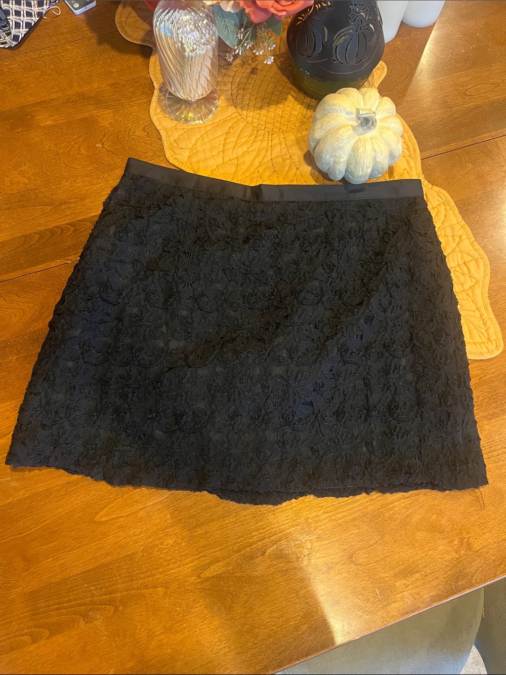 Willi Smith Black Lace Mini Skirt - Women size 12